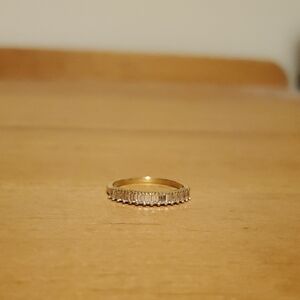 Gold-tone Baguette Stackable Ring
